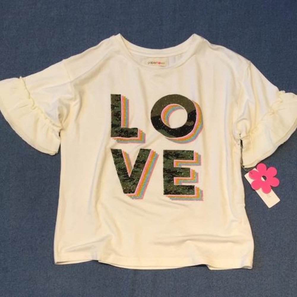CAMO LOVE TOP BY PAPER FLOWER